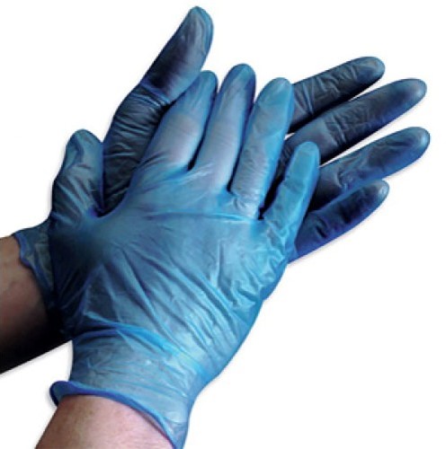 Vinyl Gloves - Blue Powder Free - Size Medium - Pack of 100